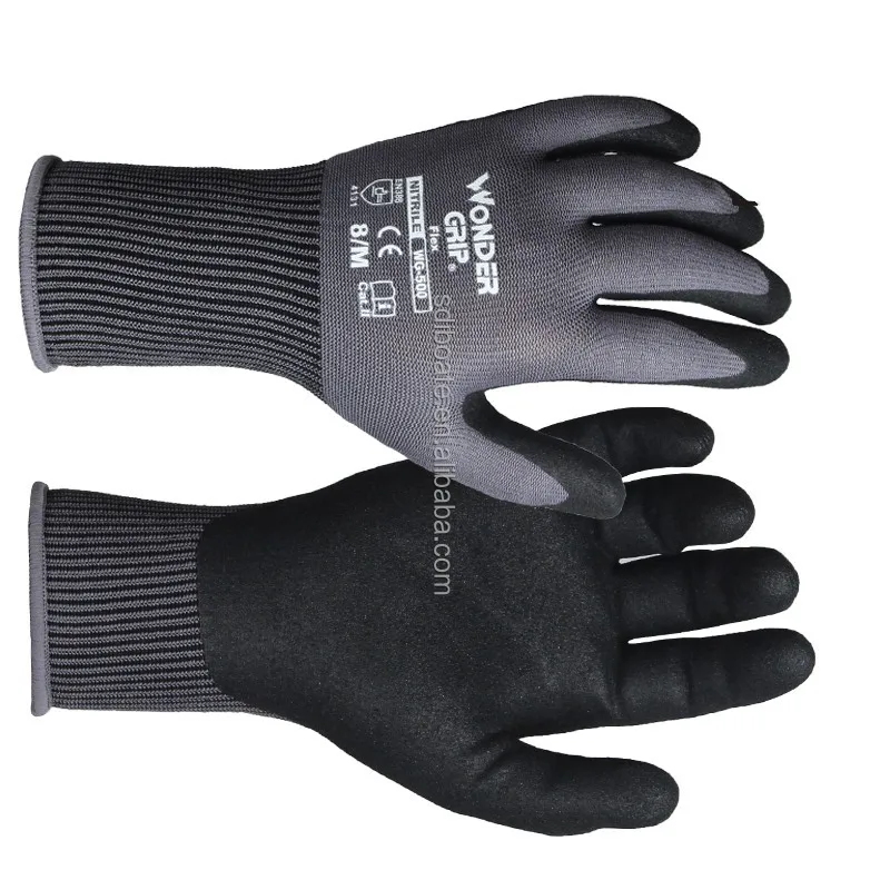 HyFlex 11-840 economic Abrasion-Resistant Nylon Spandex Nitrile Coated Industrial Gloves for Automotive