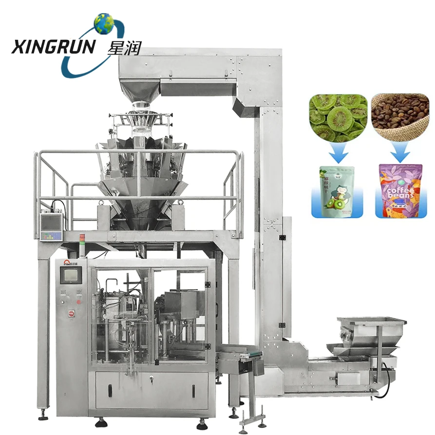 Automatic Weighing Sealing Zipper Bag Packing Machine Fresh Peeled Garlic Packing Machine