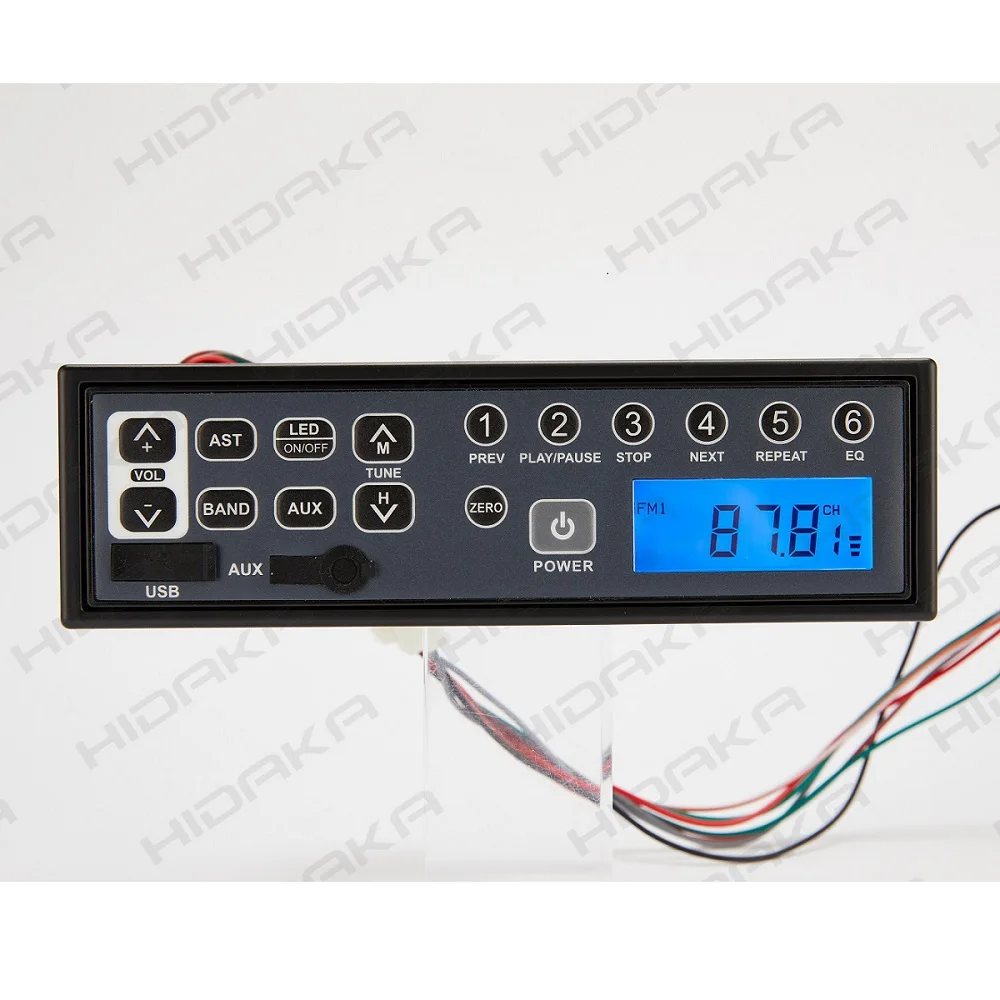 All frequency 24 volt excavator radio car radio with AUX-IN USB LED for Heavy Construction Machinery