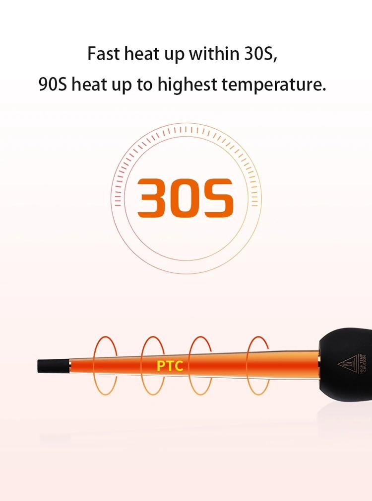 
Custom Gold Curler Iron Wand Set 3 In 1 Interchangeable Curling Wand Ceramic Curling Iron 