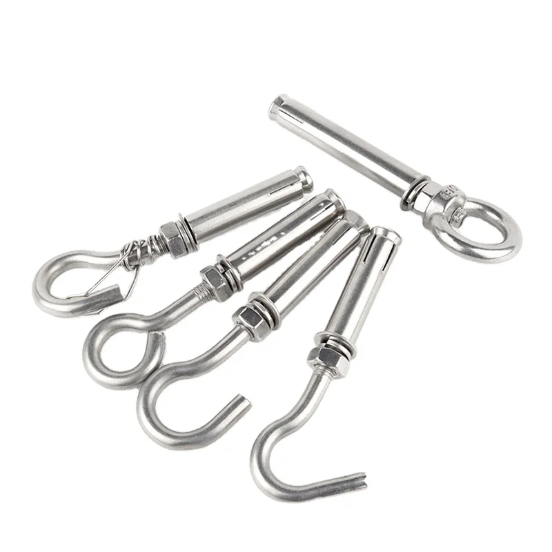 316/304 Stainless Steel Expansion Screw Hex Head Hook Zinc Bolt Anchor M6 M7 M8 M10 Custom Size
