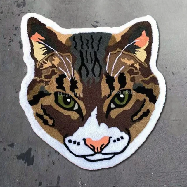 High Luxury Customized Animal Shaped Rug Carpet Handmade Face Baby Carpet Modern Handmade Tiger Carpets