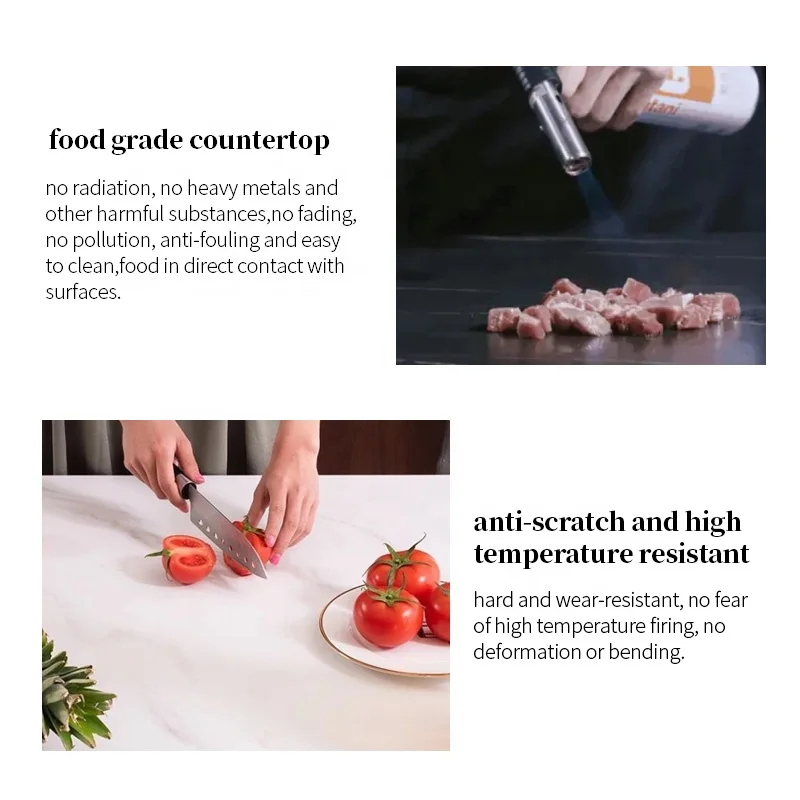 2cm Engineered Stone Kitchen Bench Sintered Stone Table Top Porcelain Slabs Tile for Benchtop