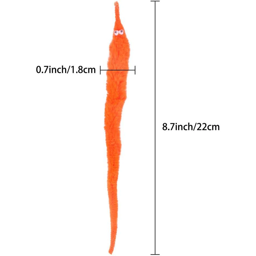 Wholesale amazon direct sales cheap magic worm toys plush fuzzy string wiggle twist worm toys with Russian blister card