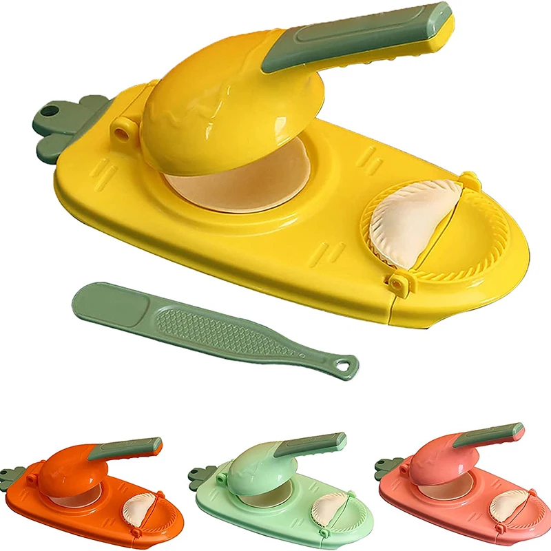 Kitchen Gadget Accessory Plastic Skin Artifact Diy Multifunction 2 In 1 Manual Dumpling Maker with Multiple Mold Small Household