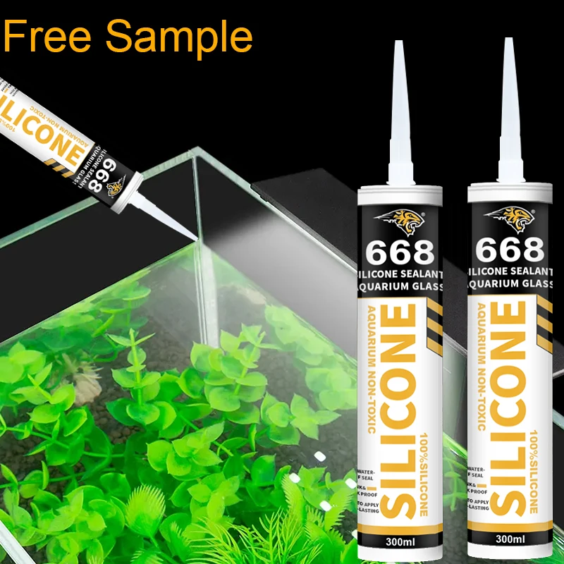 Best Quality 300ml Strong Adhesion waterproof acetic white Aquarium Silicone Sealant Low brazil trade
