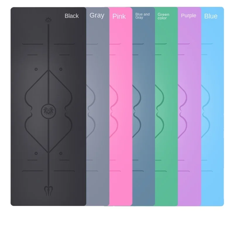 
Natural rubber yoga mat factory customized body line with storage bag non-slip newly rich gymnastic mat 