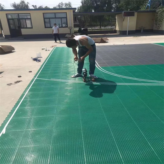 volleyball portable and reusable sports mat carpet tile interlocking waterproof Multi sport surface Multi sport surface outdoor