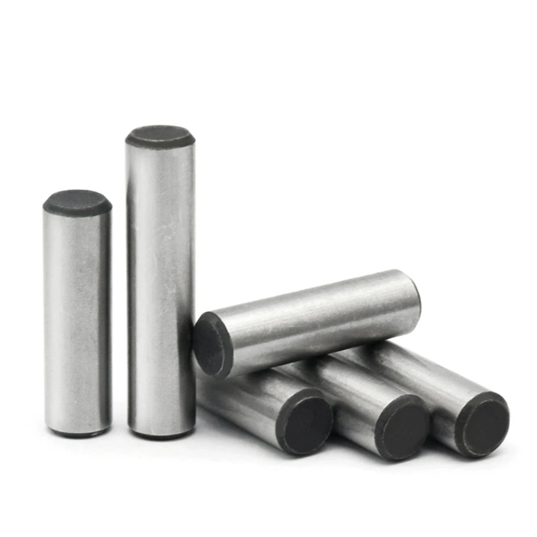 Custom precision stainless steel hardness stepped threaded knurled dowel pin