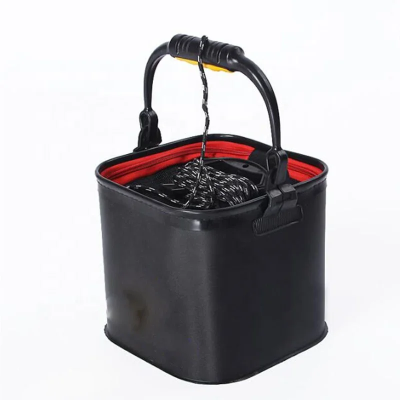 24CM Line High Quality Fishing Bucket Folding Portable Collapsible Multifunctional Fish Live Bait Container for Backpacking