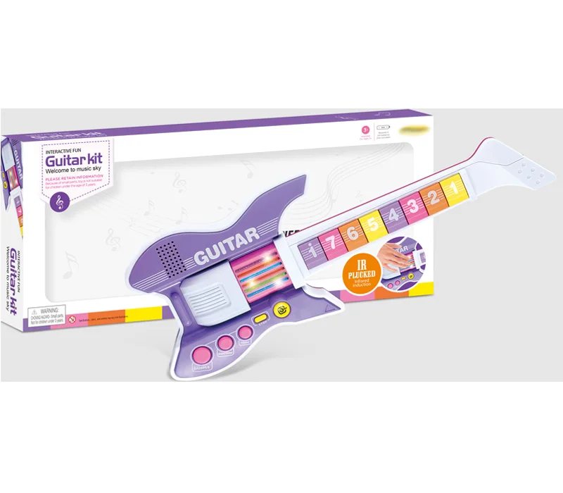 Educational Musical Instrument Toy Electric Guitar Children Learn Play Mini Guitar Toys Plastic Musical Instrument Concert Toys