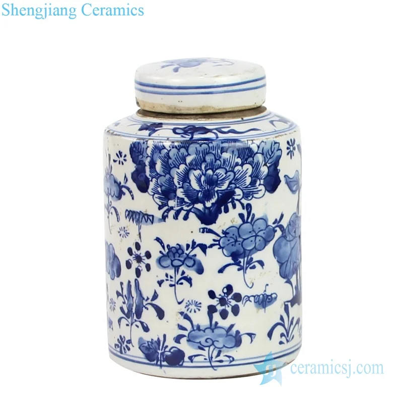 RZKT11-HM Hand painted China antique house decor ceramic tin jars