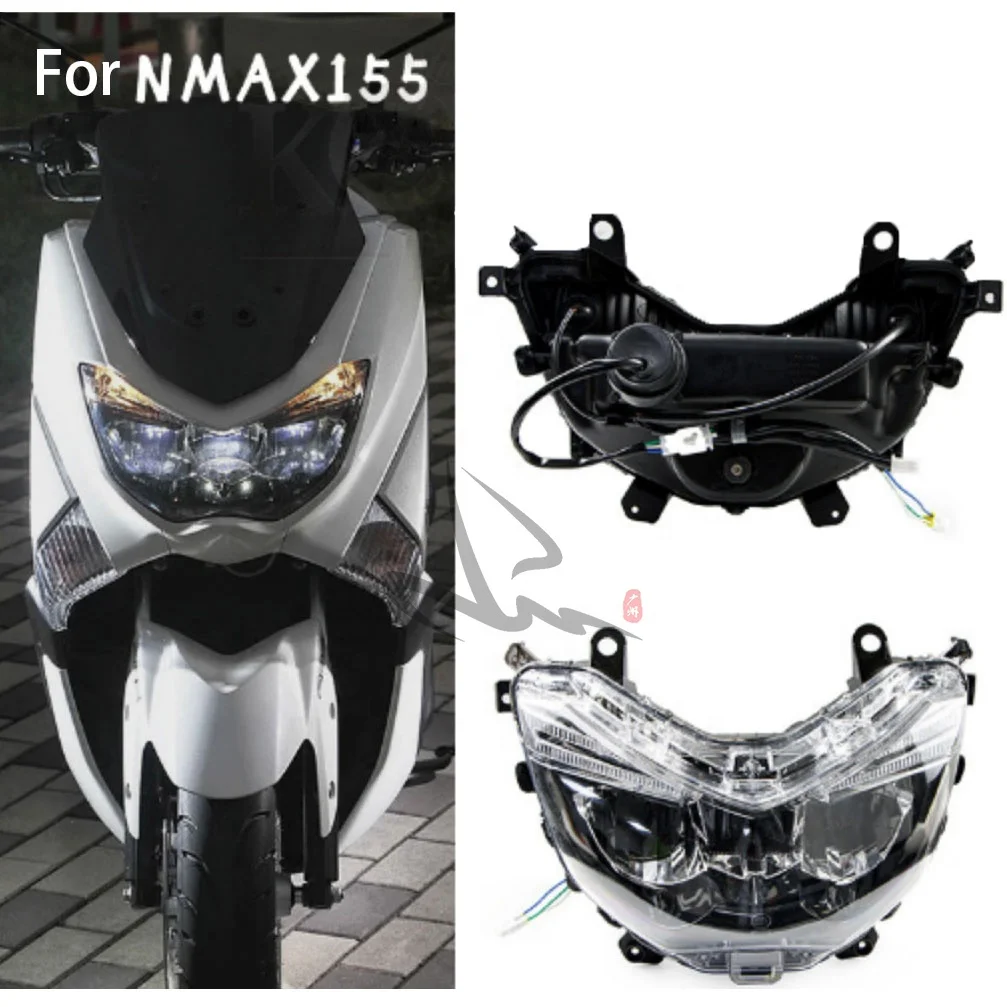 Clear Motorcycle Modified Accessories Front Headlight Assembly For Yamaha Scooter NMAX155 NMAX125 2016-2018