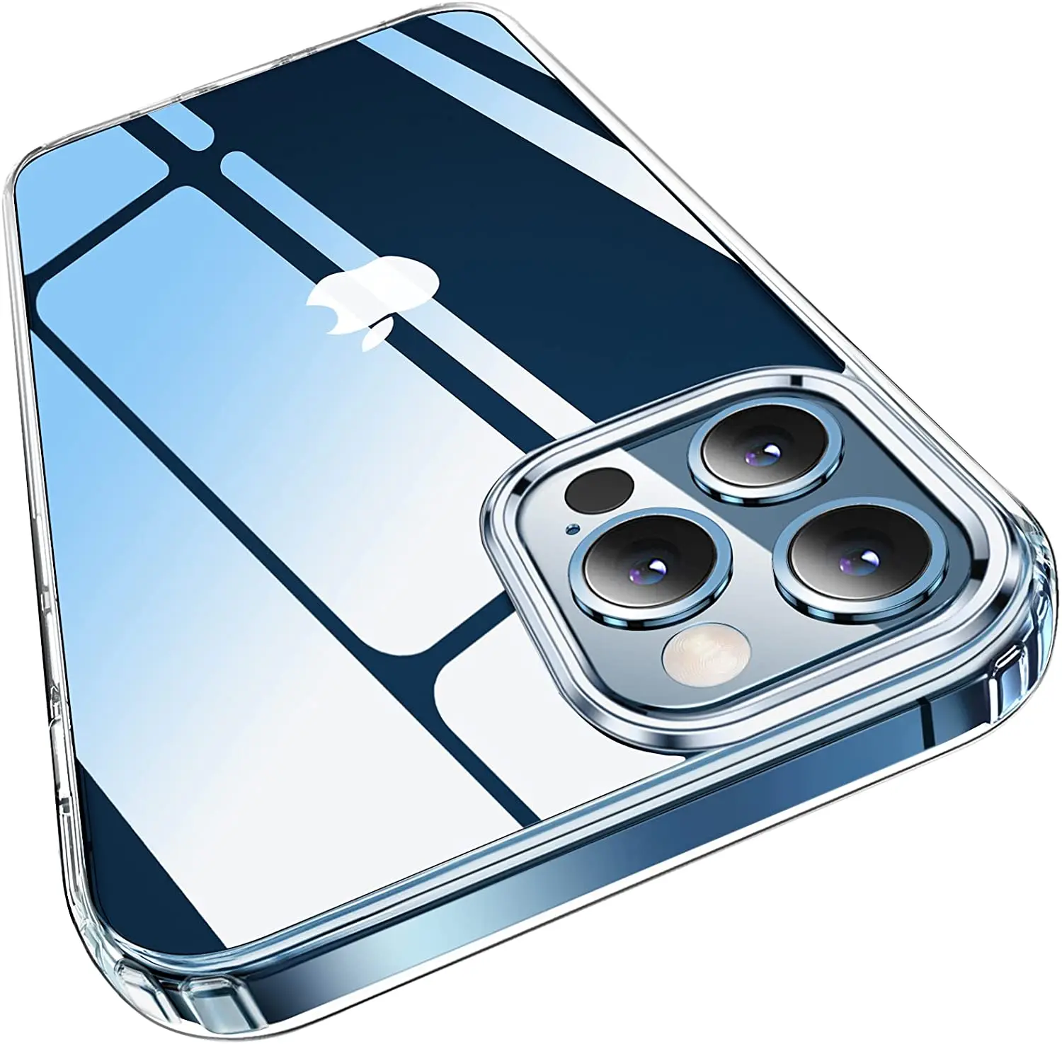 Прозрачный чехол Elando для телефона совместим с iPhone 12 Pro Max, без желтого цвета, ультратонкий противоударный защитный чехол