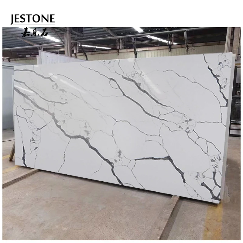 Guangdong factory display counters quartz surface countertop artificial stone sheet home Remodeling compound stones slab