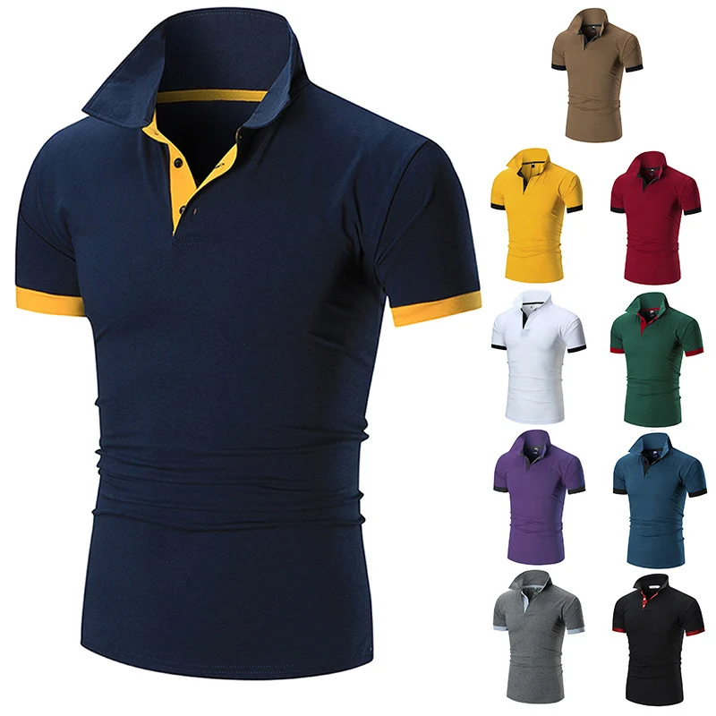 Casual Golf Custom Logo Simple Polo Shirt for Men/ Wholesale High Quality Plain Men Print Custom T-shirts Accept Custom Size