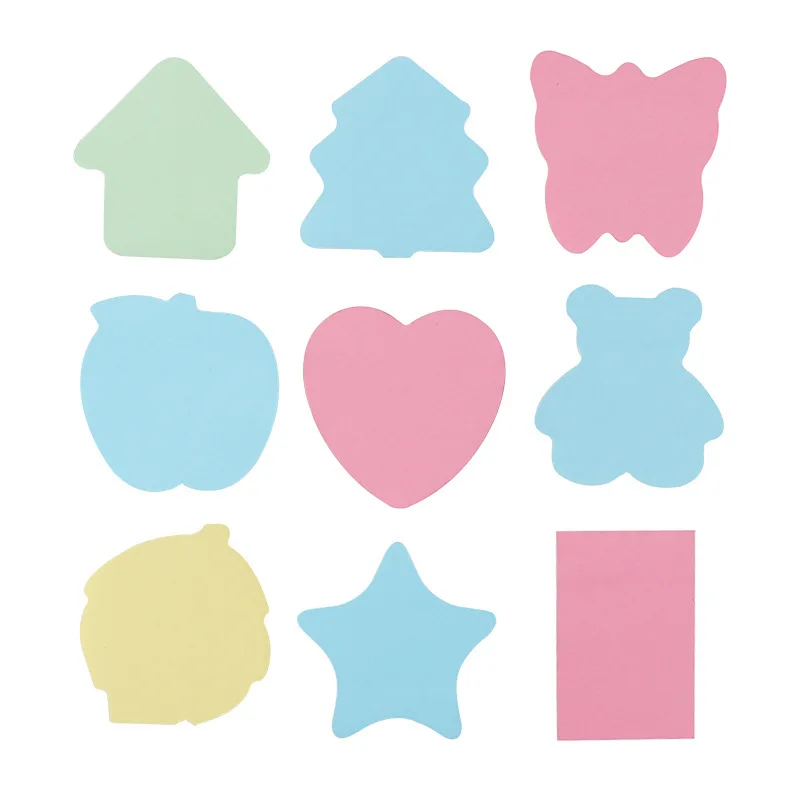 High Quality Customized Printing Recyclable Sticky Note School Stationary Different Shaped Sticky Note Memo Pad