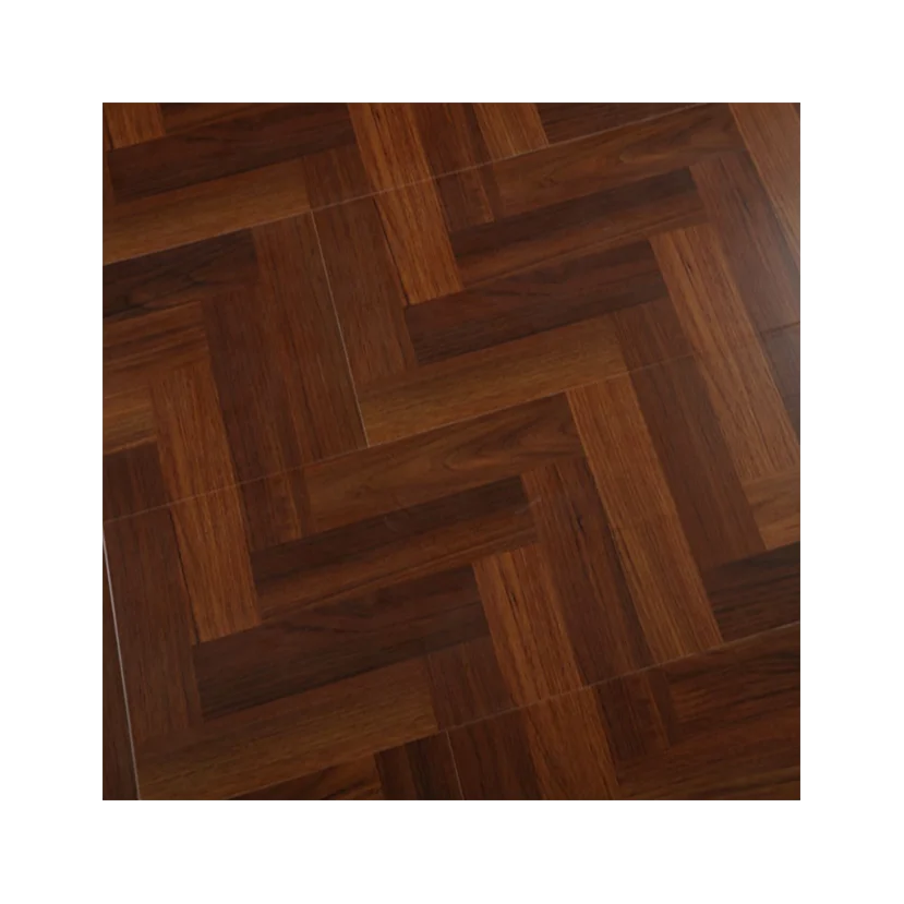 8Mm Dark Brown Grey Board hdf waterproof Laminated Flooring With Underlying