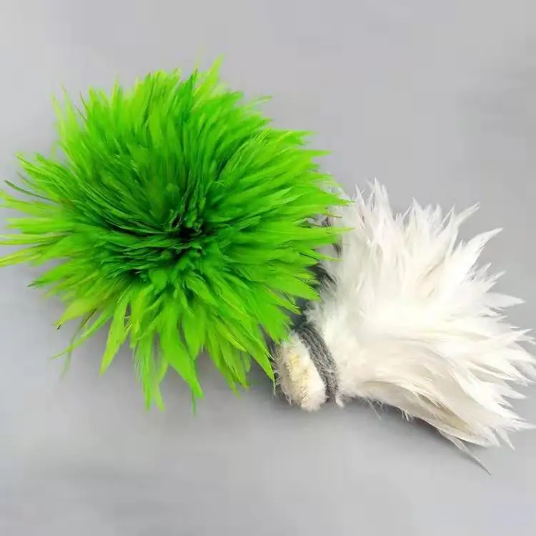 bleached dyed saddle hackle feather