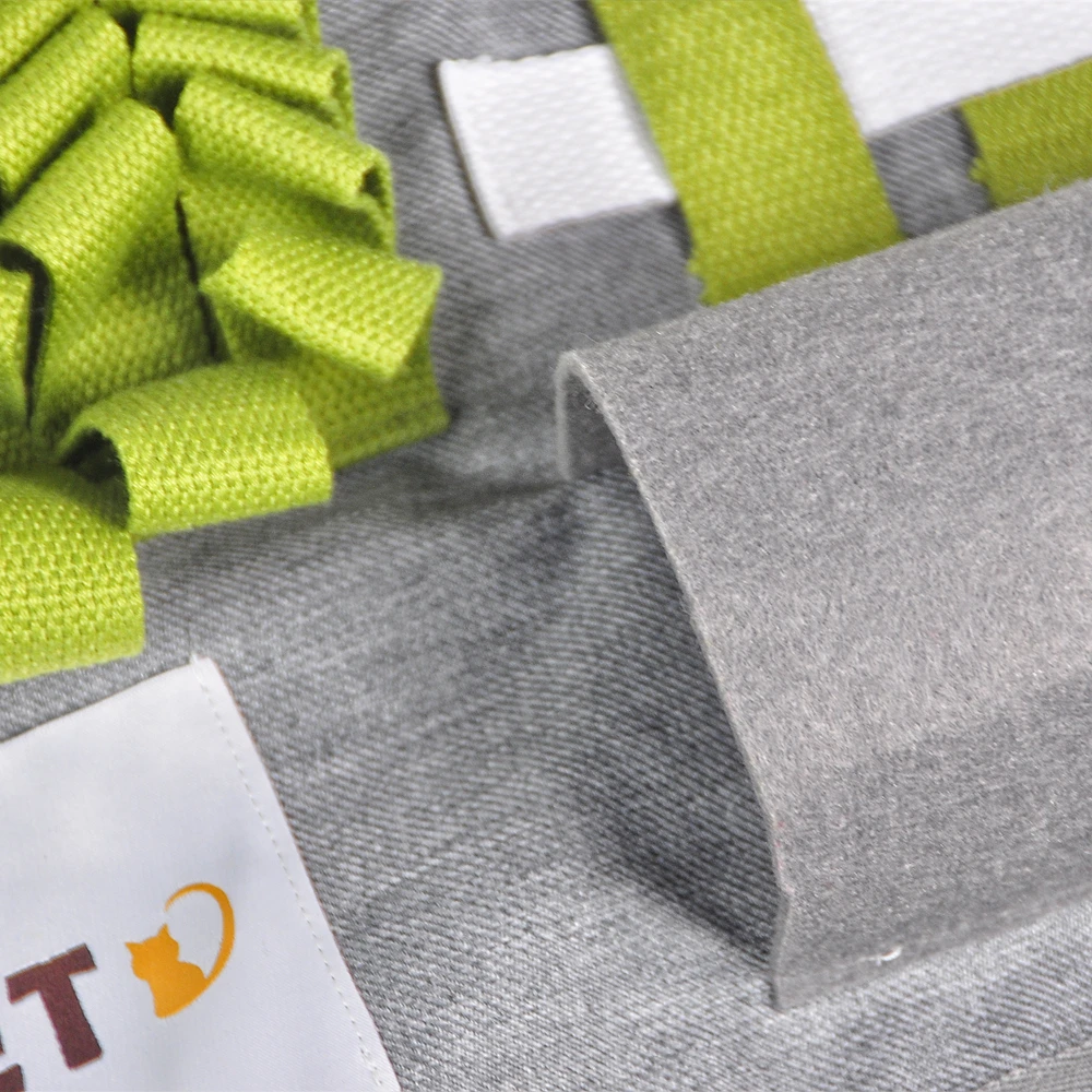 DOUBLETO Pet Activity Enrichment Dog Sniffing Mat Food Game Blanket Puzzle Carpet Nose Work Snuffle Mat for Dogs