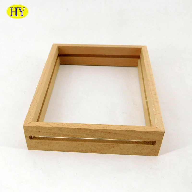 Picture Frames Wooden Photo Frame Unfinished Wood Natural Wholesale Custom Recycled Wall-mounted A4 Solid Eco-friendly HY