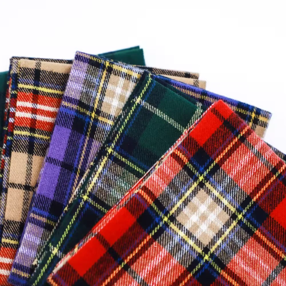 100 Organic Cotton Fabric By The Meter Checks Fabric 100% Cotton Fabrics For Clothing Cotton