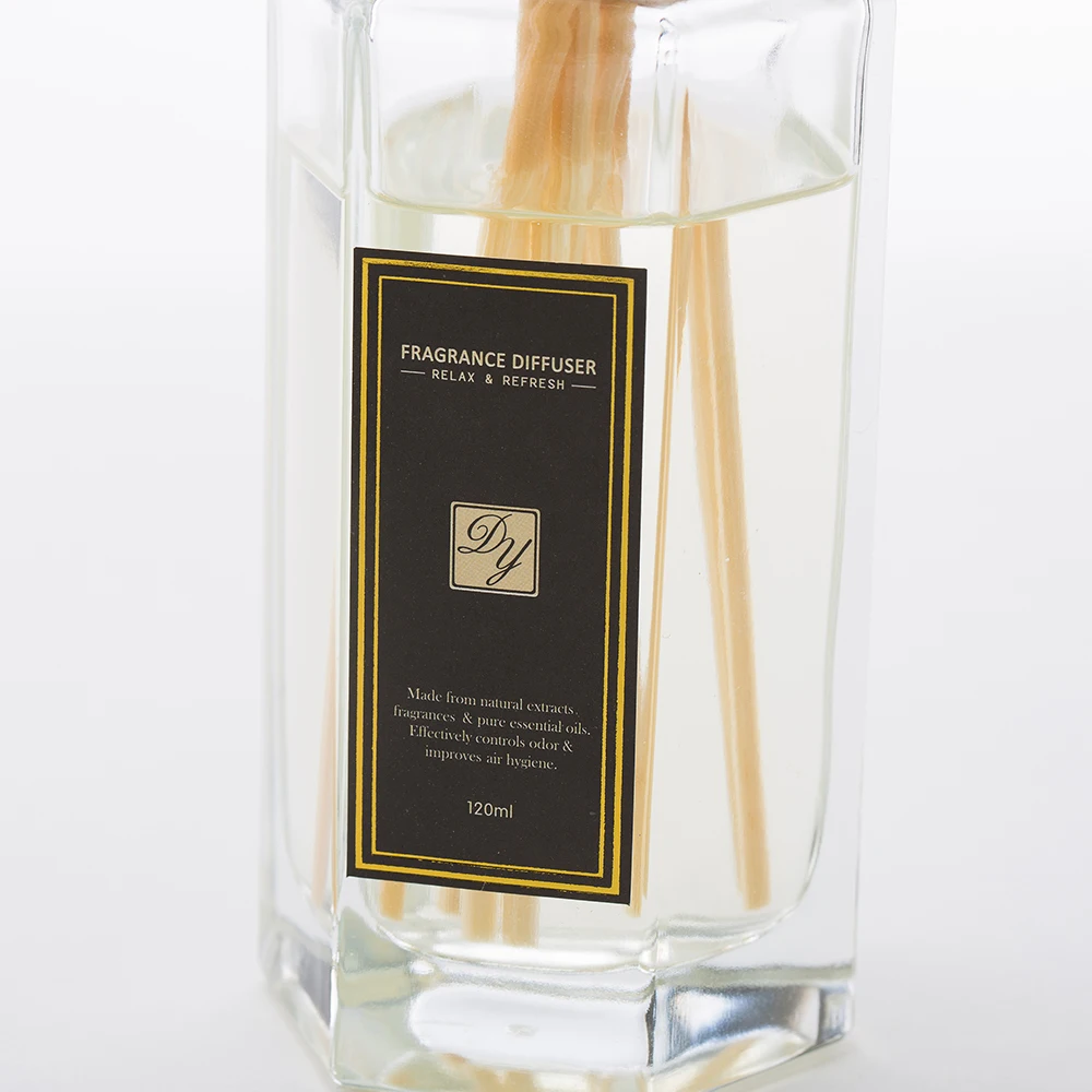 Wholesale custom natural flower home fragrance luxury essential oil reed diffuser rattan sticks refill oil for hotel 120ml OEM