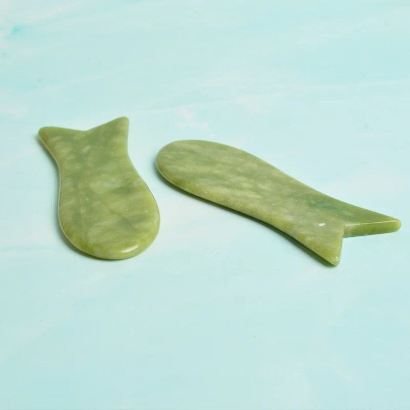 
New design green healing gua sha scraping natural big stone 