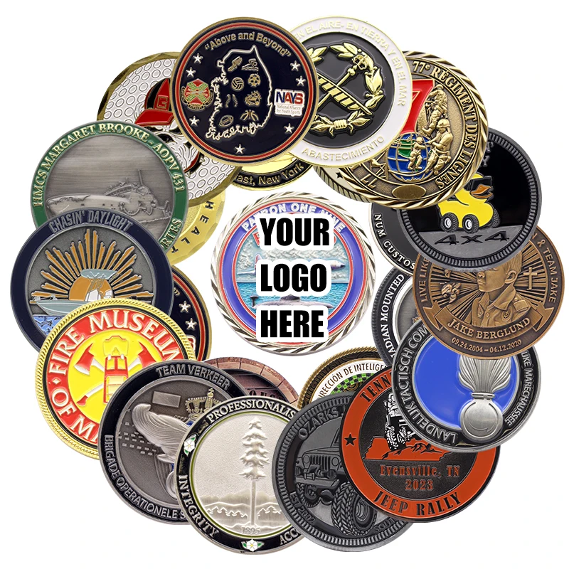 Free Design Personalised Game Souvenir Coins Commemorative Metal Coin Custom Manufacture Brass Zinc Alloy 3D Challenge Coin