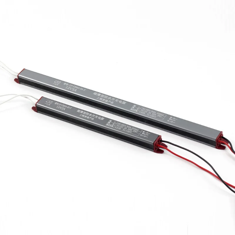 waterproof IP67 ultra slim LED driver DC12V 18W 24W 36W 48W 60W 72W outdoor Led Power Supply