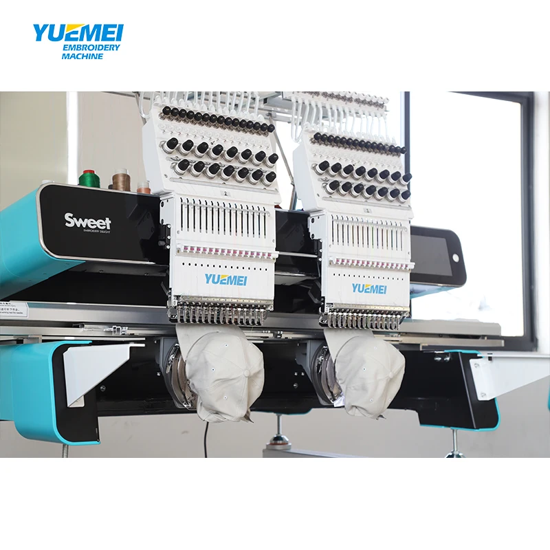 YUEMEI  High Quality Easy To Operate Two Head Embroidery Machines