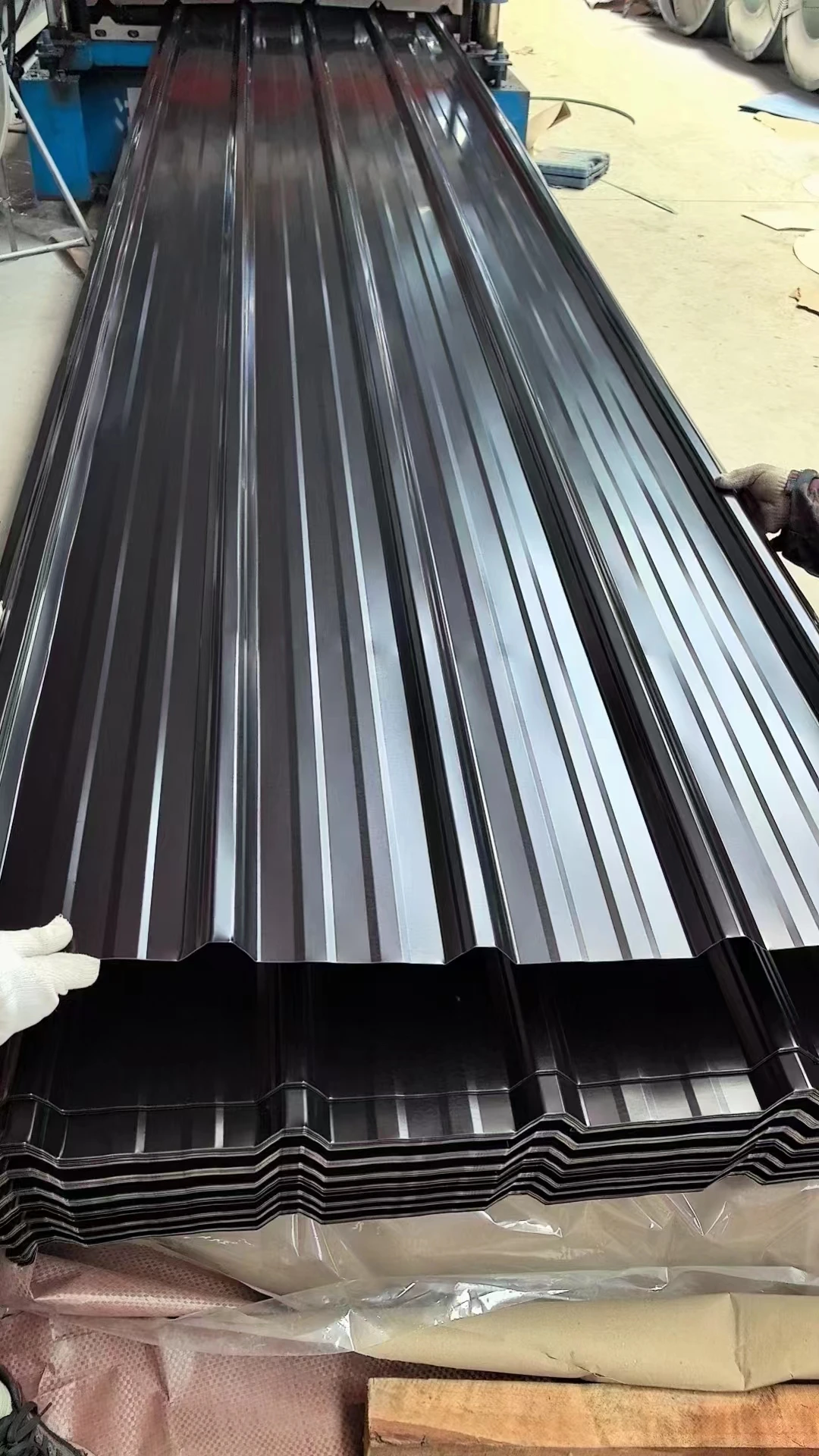 Синий цвет az150 aluzinc гофрированные стальные кровельные листы IBR 4 стальной кровельный лист для Чили