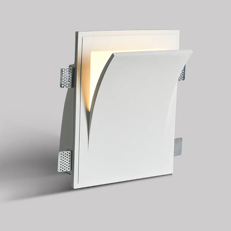 Professional Design Commercial Lighting Dimmable 9W E14 Frameless Double Open Led Gypsum Lamp