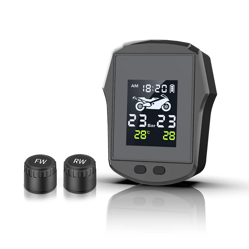 Motorcycle Tire Pressure Monitoring System USB Rechargeable Waterproof Shockproof Two Wheel Wireless Motorbike TPMS