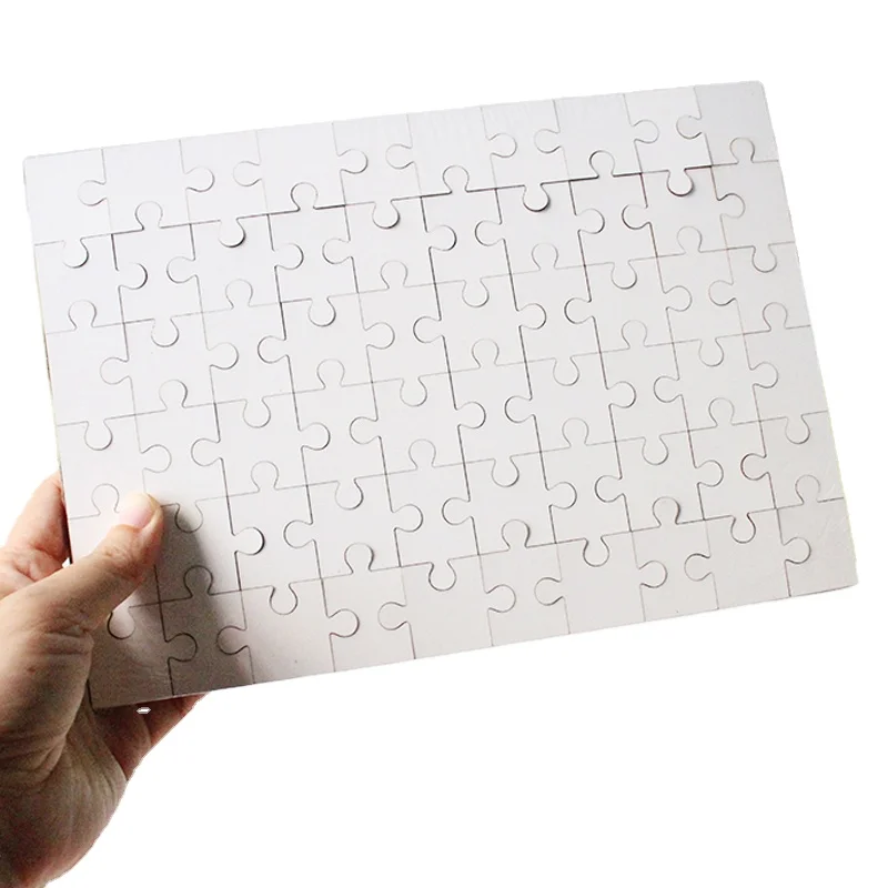 High quality DIY Printable Rectangular shape 60 Pieces Jigsaw Blank Sublimation MDF wooden jigsaw puzzle