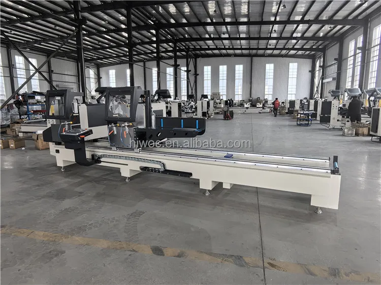 2024 new design Full automatic aluminum wiindow double heads cutting machine aluminum profile cutting machine saw 550mm  600mm