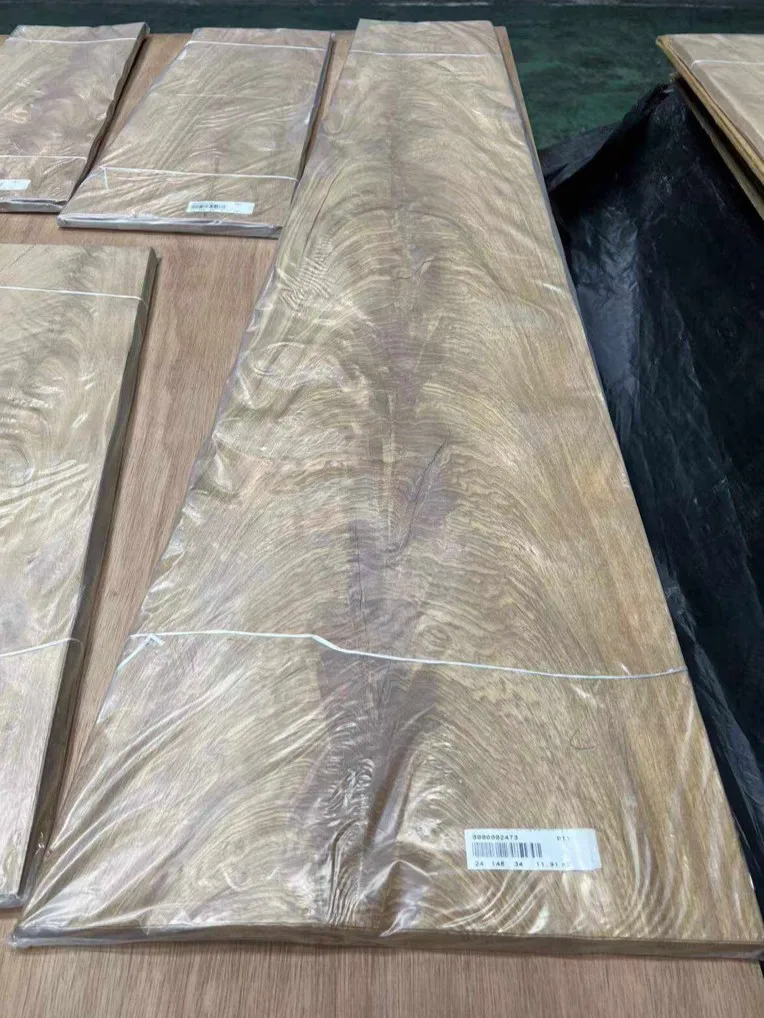 New Trend Natural Golden Branches Veneer 0.45mm Natural Golden Crotches Wood Veneers Sheet Flooring Veneer Plywood