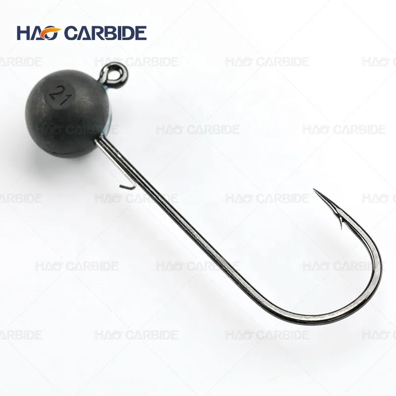 Non Chip Oxide Black 1.8g to 28g Tungsten Ball Jig Head Round Jig Head