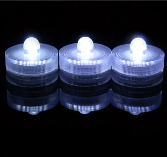 Wedding Centerpiece Floral Arrangements Vase Lighting CR2032 Batteries Powered Submersible Mini LED Tea Lights Waterproof Design