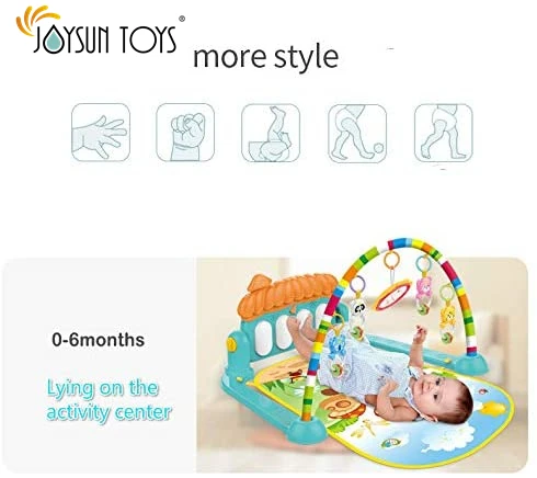 Newborn Piano Activity Center Toys Gym Floor Playmat for Boys Girls 3 6 Months