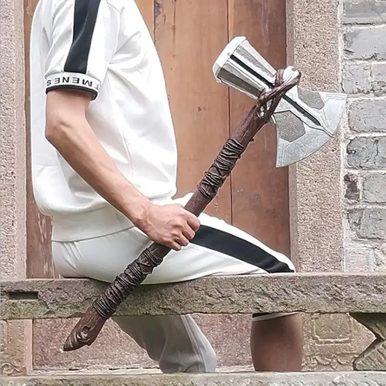 Children Toys Halloween Costume Weapon Cosplay Costume Thor Storm Breaker Foam Hammer Toys For Children