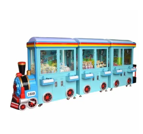 6 Player Train Claw Crane Game Machine For Shopping Machine|Amusement Coin Operated Kids Calw Toy Gift Game Machine For Sale