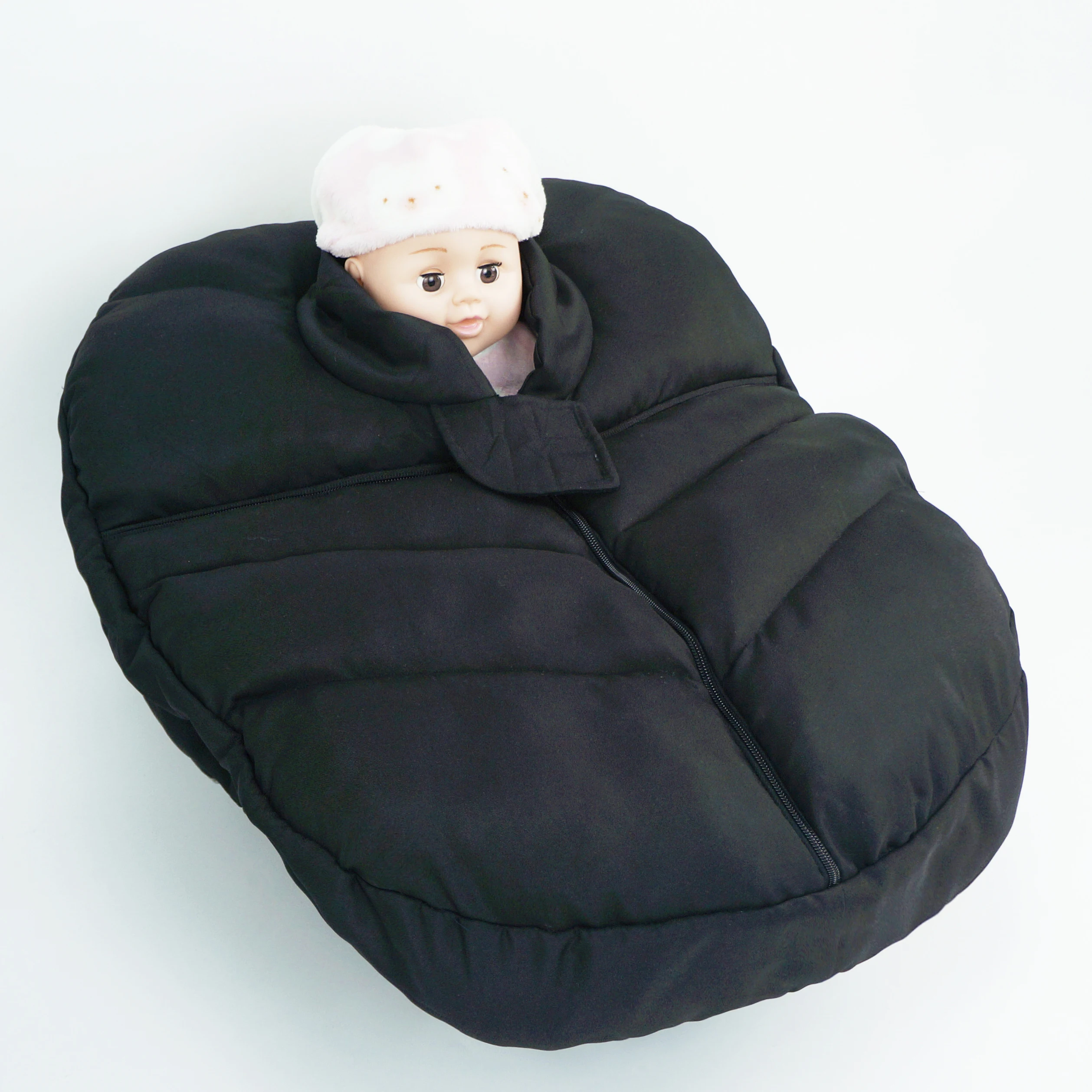 Warm Quilted Winter Cover Baby Car Seat Infant Weather Shield Cocoon Baby Cover for Boys & Girls, Rain & Snow Repellent