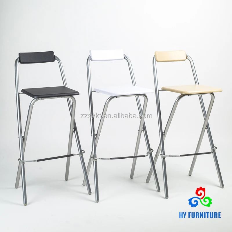 Quality MDF wood and metal folding bar chairs bar stools wholesale