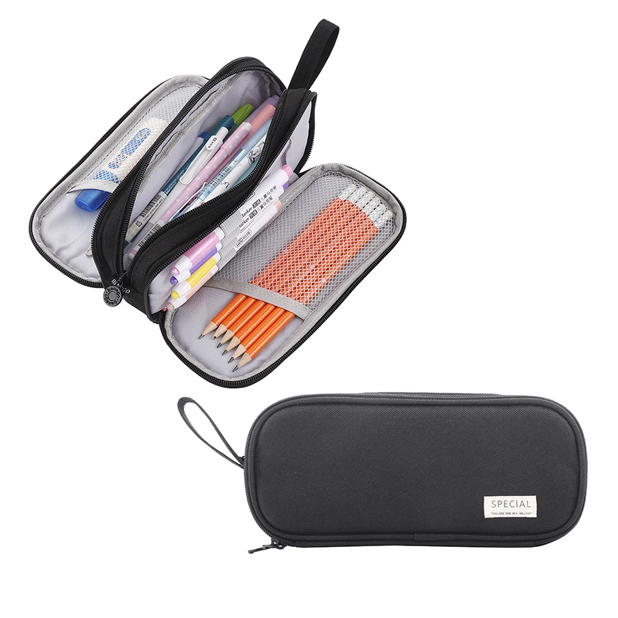 2024 pen stationery bag large 3 layer capacity custom pencil cases for school