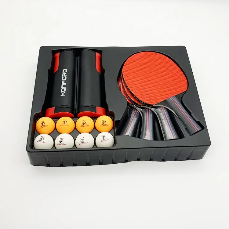 Hot 5 star table tennis racket price  carbon blade ping pong paddle set of 4 carlton strength kepai plastic racquets rubber