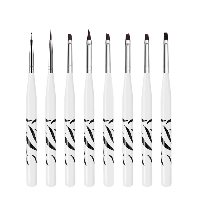 OEM Custom 100% Pure Kolinsky /Nylon Nail Acrylic Art Brush Set Tools Manicure Salon Supplies