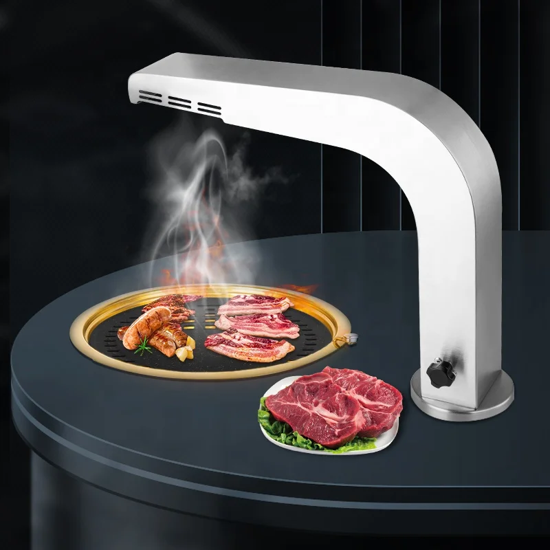 Commercial Indoor Barbecue Curved Exhaust Pipe Commercial Catering Equipment Korean Barbecue Accessories