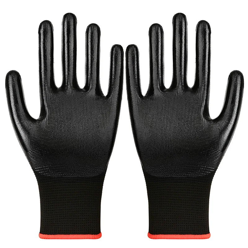 High Quality Latest Design Rubber Acid And Alkali Resistant Nitrile Gloves