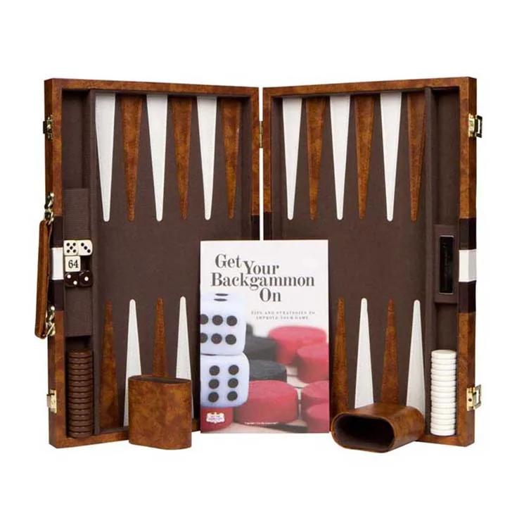 Professional Luxury Hand Made leather backgammon Game Set for Outdoor and Travel